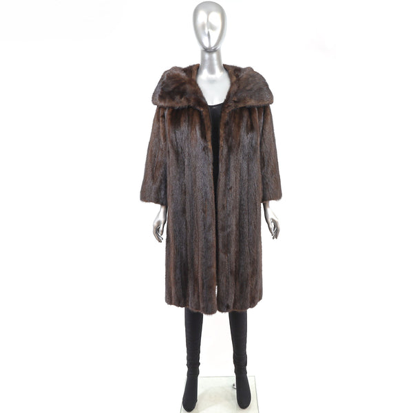 Mahogany Mink Coat- Size XXL