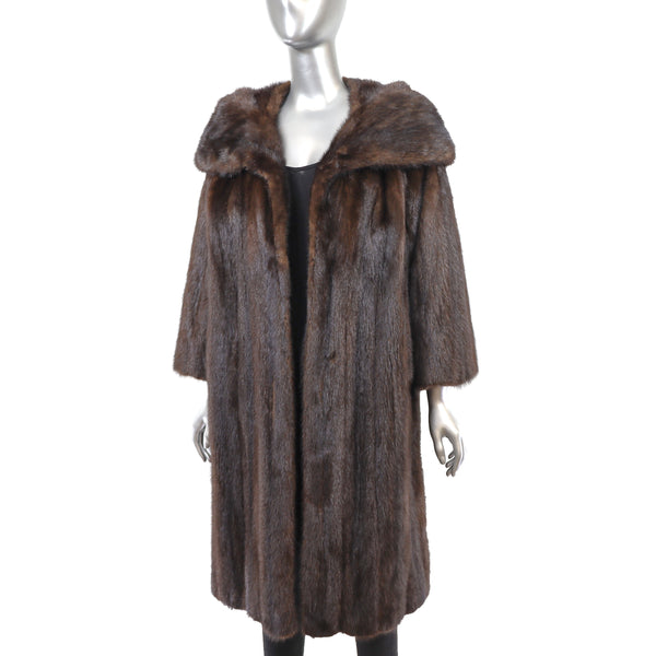 Mahogany Mink Coat- Size XXL