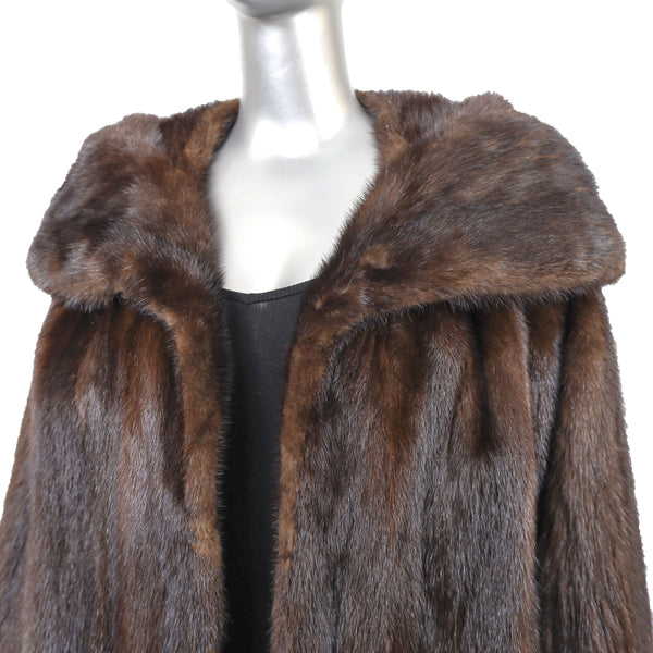 Mahogany Mink Coat- Size XXL