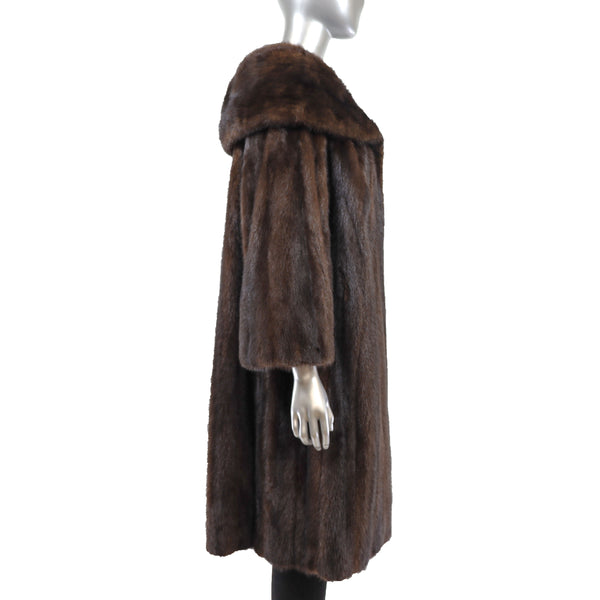 Mahogany Mink Coat- Size XXL