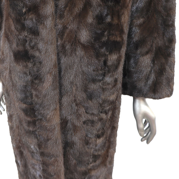 Mahogany Section Mink Coat- Size M