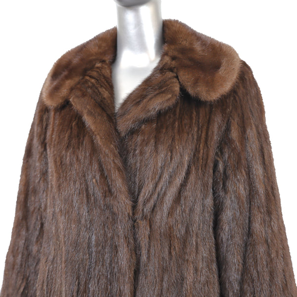 Mahogany Mink Coat- Size M