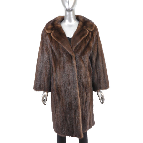 Mahogany Mink Coat- Size M