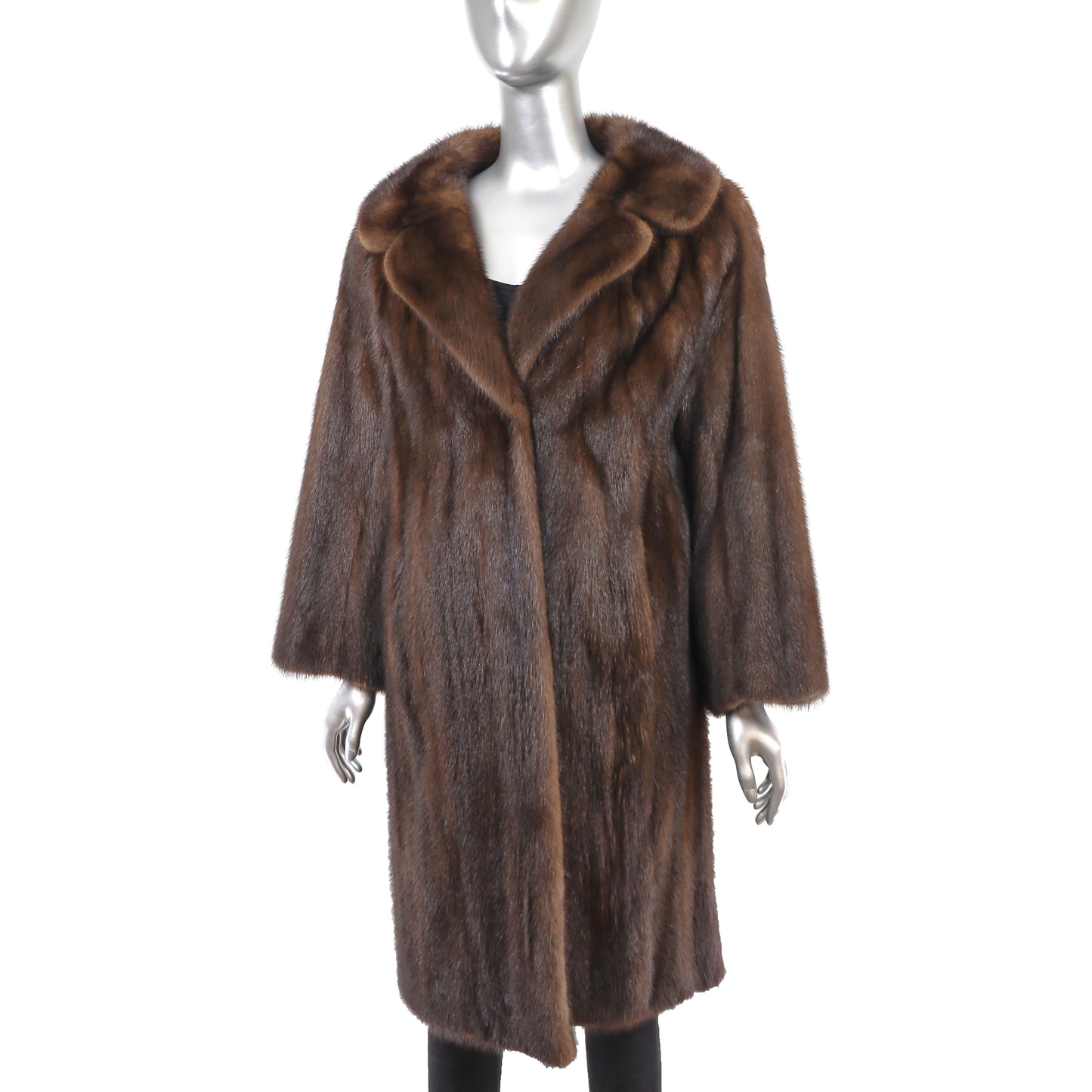 Brown Mink Coat- Size M