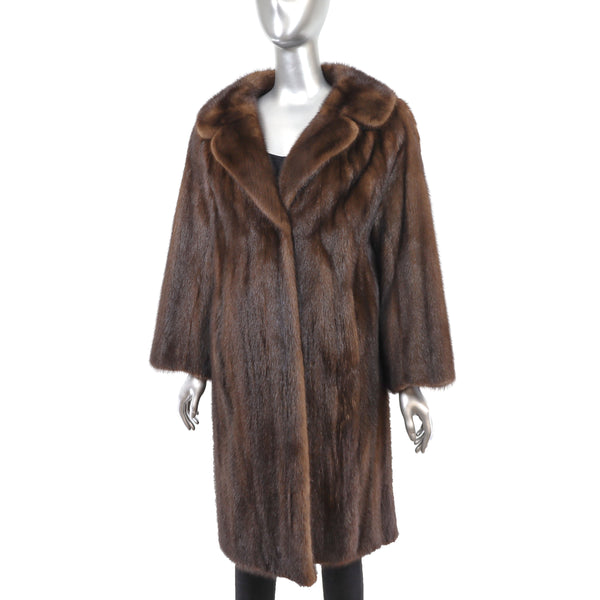 Mahogany Mink Coat- Size M