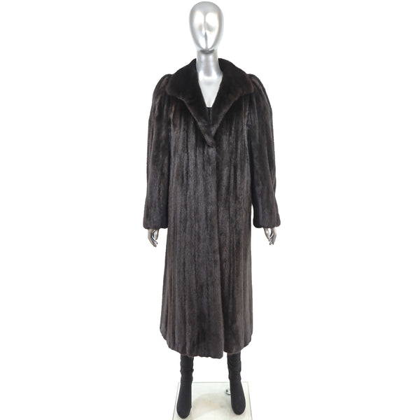 Dark Mahogany Mink Coat- Size M