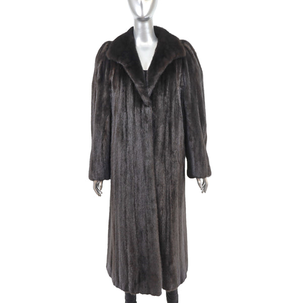 Dark Mahogany Mink Coat- Size M