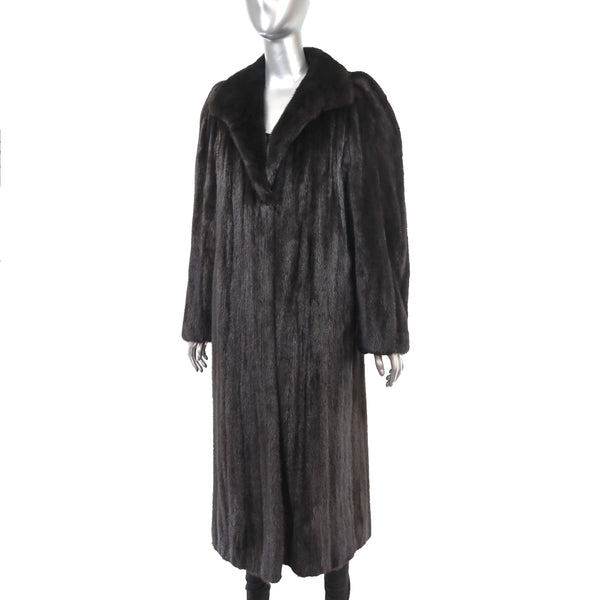 Dark Mahogany Mink Coat- Size M