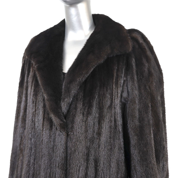 Dark Mahogany Mink Coat- Size M