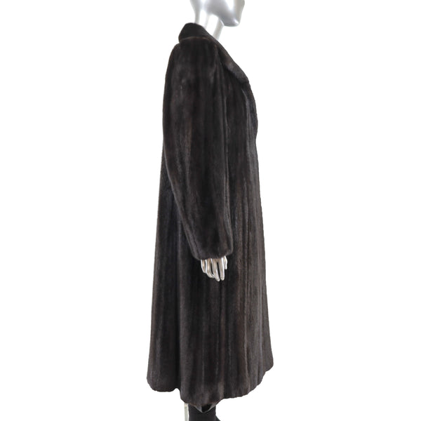 Dark Mahogany Mink Coat- Size M
