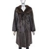 Dark Mahogany Mink 7/8 Coat- Size XXXL