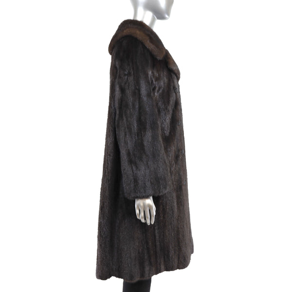 Dark Mahogany Mink 7/8 Coat- Size XXXL