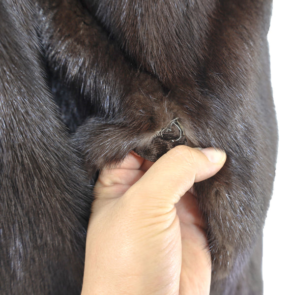 Dark Mahogany Mink 7/8 Coat- Size XXXL