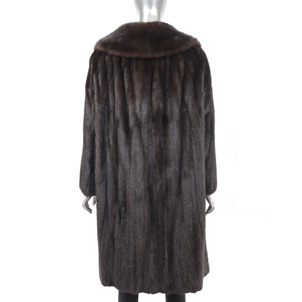 Dark Mahogany Mink 7/8 Coat- Size XXXL