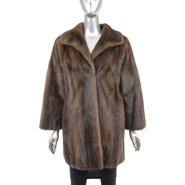 Mahogany Mink Coat- Size M