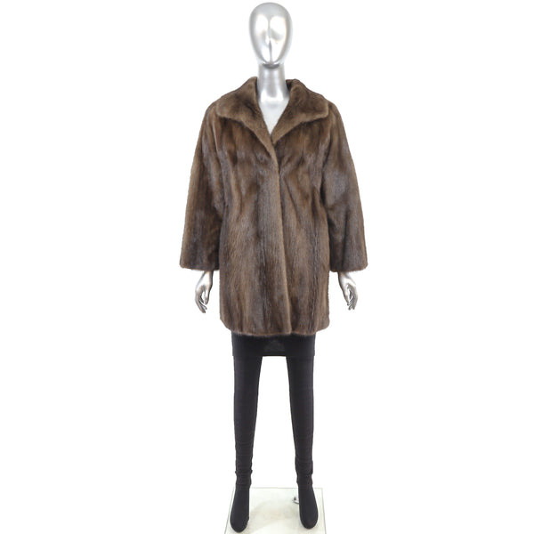 Mahogany Mink Coat- Size M