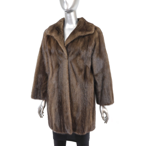 Mahogany Mink Coat- Size M