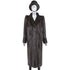 Mahogany Mink Coat with Matching Hat- Size M