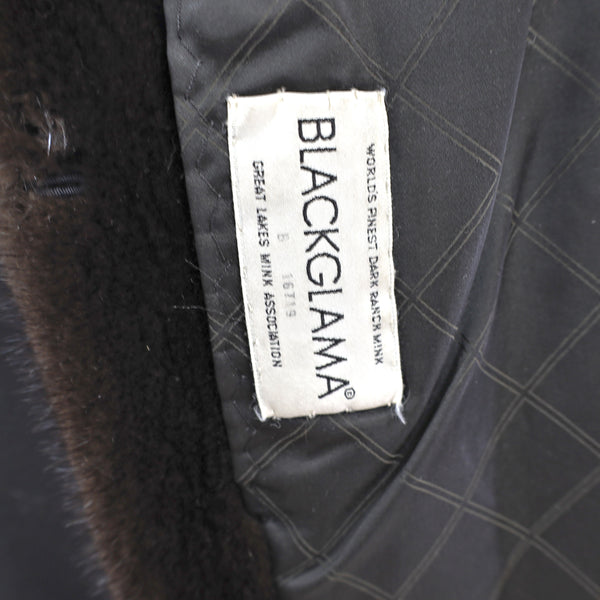 Blackglama Dark Mahogany Mink Coat- Size M