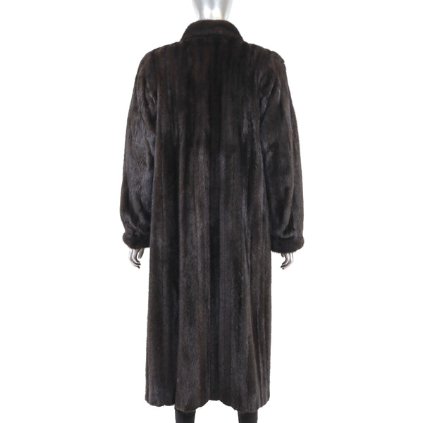 Blackglama Dark Mahogany Mink Coat- Size M