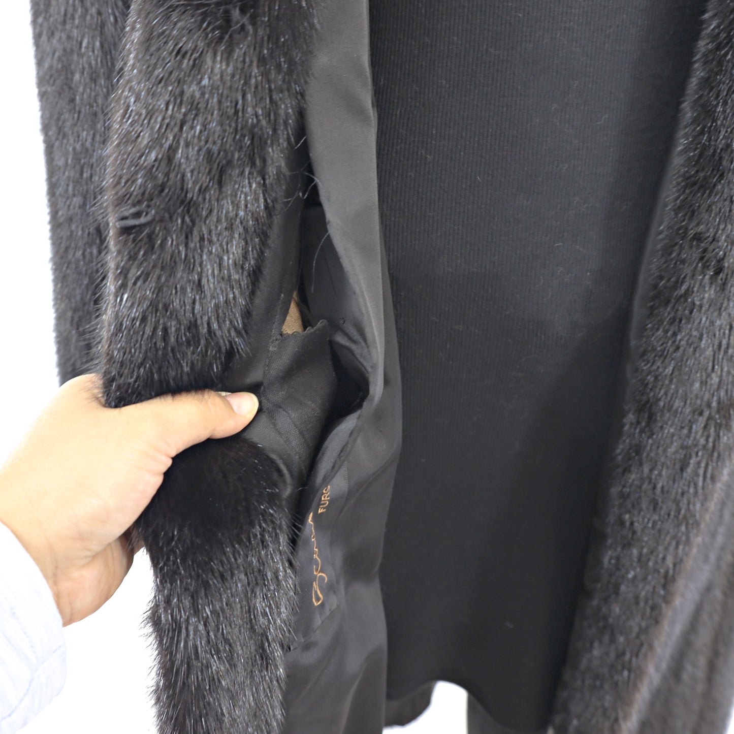 Black Mink Coat- Size L