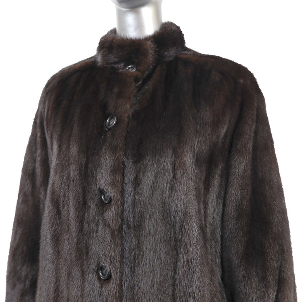 Mahogany Mink Coat - Size S
