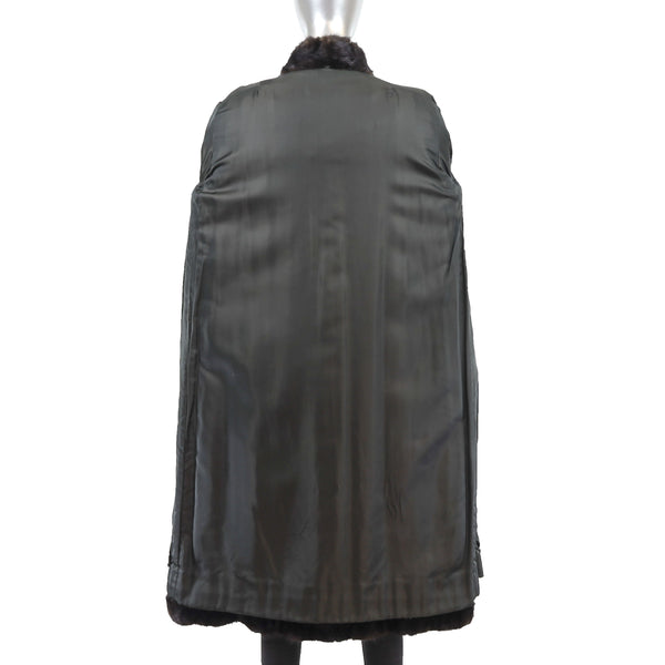 Dark Mahogany Mink Coat- Size M