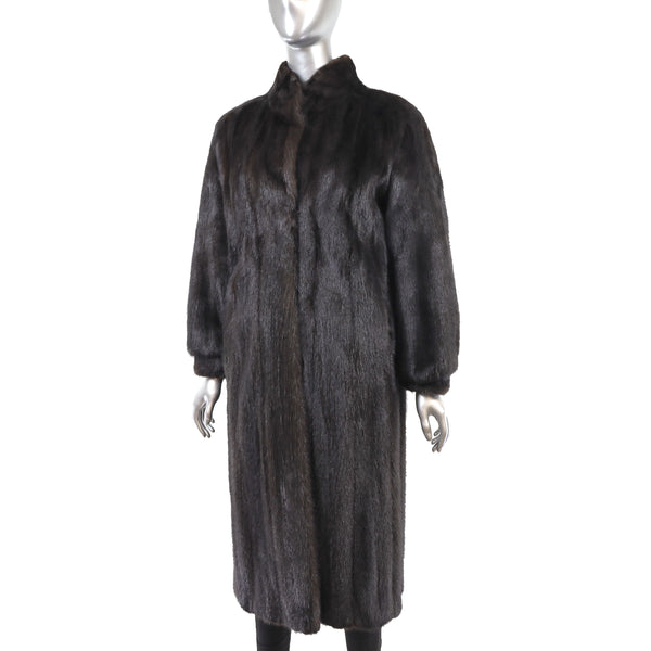 Dark Mahogany Mink Coat- Size M