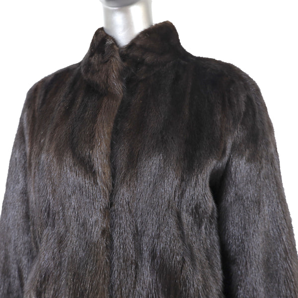 Dark Mahogany Mink Coat- Size M