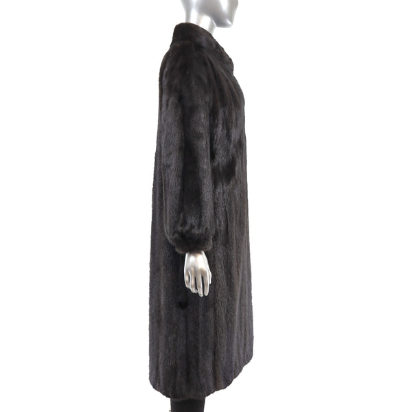 Dark Mahogany Mink Coat- Size M