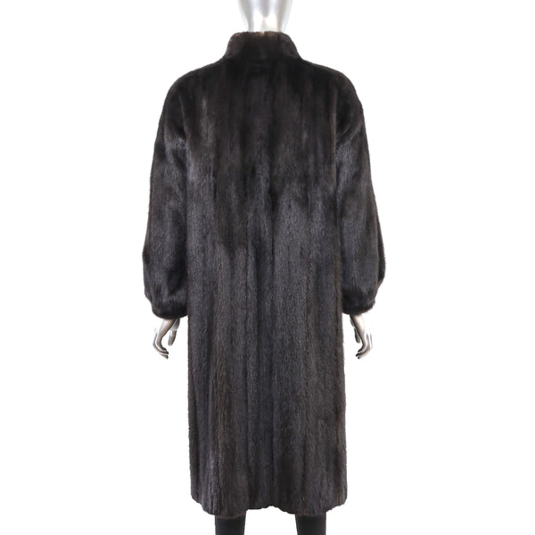 Dark Mahogany Mink Coat- Size M