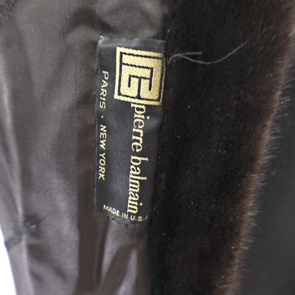 Pierre Balmain/ Blackglama Ranch Mink Coat- Size M