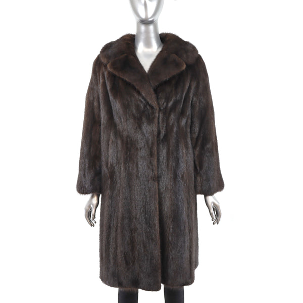 Mahogany Mink Coat - Size M