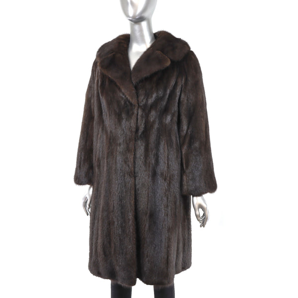 Mahogany Mink Coat - Size M