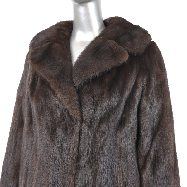 Mahogany Mink Coat - Size M