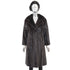 Dark Mahogany Mink Coat with Matching Hat- Size S