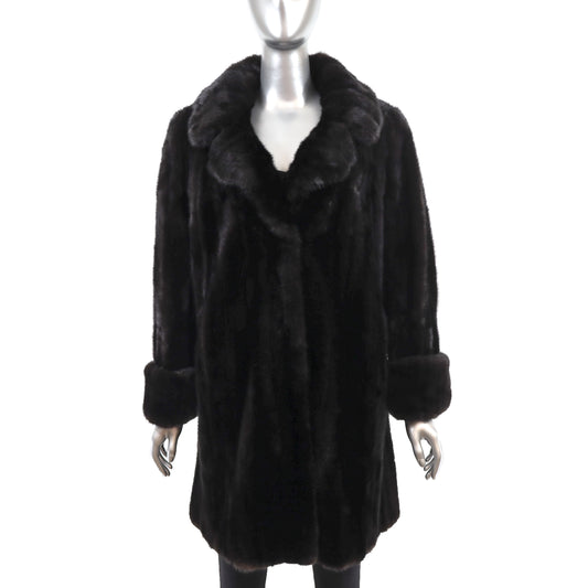 Black Mink Coat- Size M