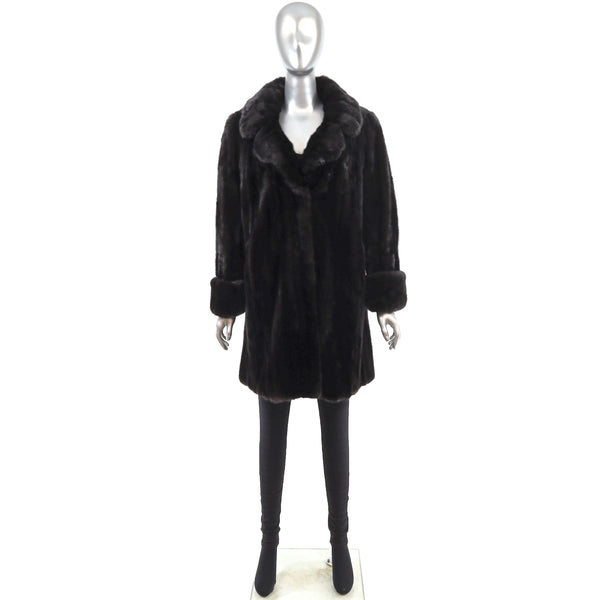 Dark Mahogany Mink Coat- Size M