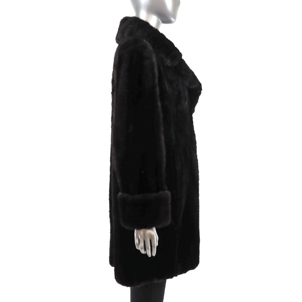 Dark Mahogany Mink Coat- Size M