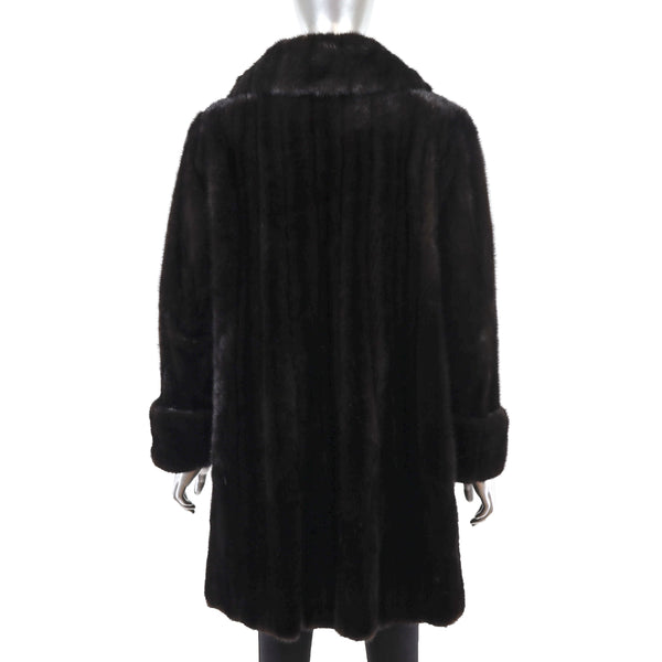 Dark Mahogany Mink Coat- Size M