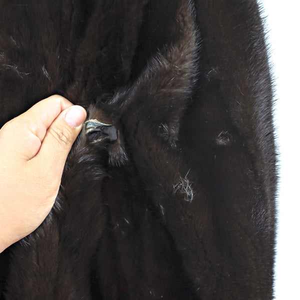 Dark Mahogany Mink Coat- Size M