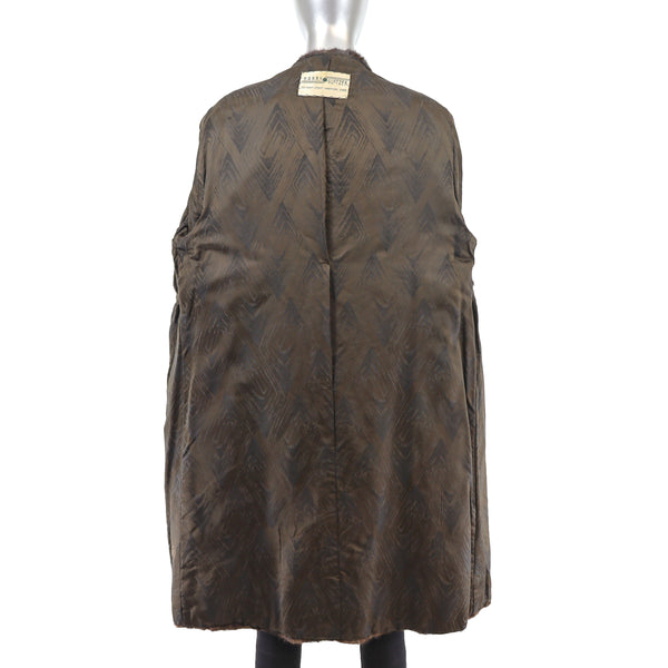 Mahogany Section Mink Coat- Size M