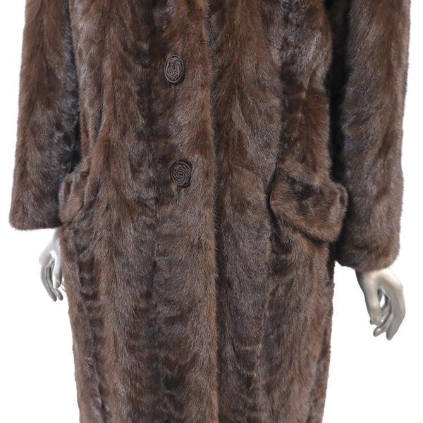 Mahogany Section Mink Coat- Size M