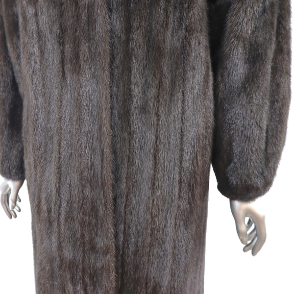 Bloomingdale's Dark Mahogany Mink Coat- Size M