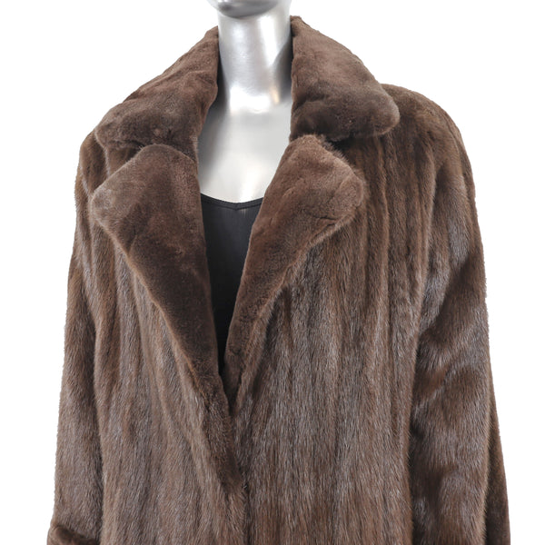 Semi Sheared Lunaraine Mink Coat- Size M