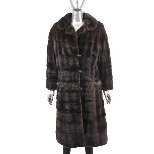 Mahogany Mink Coat- Size M
