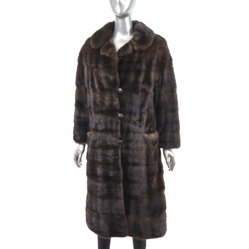 Mahogany Mink Coat- Size M