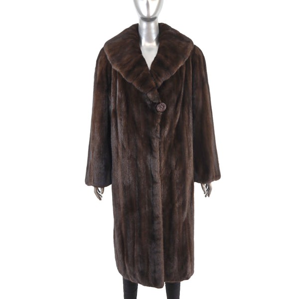 Lunaraine Mink Coat with Scarf - Size L