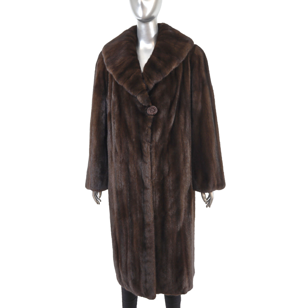 Lunaraine Mink Coat with Scarf - Size L