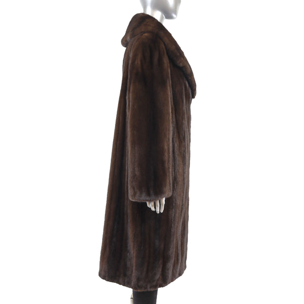 Lunaraine Mink Coat with Scarf - Size L